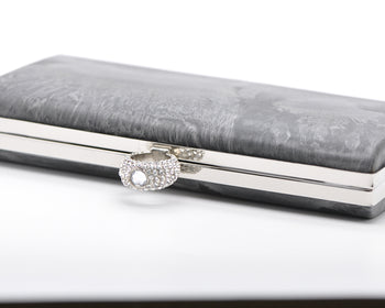 Silver Box Purse Frame Clutch Bag Glue-in Style 22cm x 12cm ( 8" x 5")