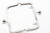 Silver Color Purse Frame Bronze Bag Hanger Glue-In Style 15.5cm x 6.5cm ( 6" x 2 1/2")