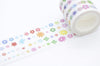 Retro Wide Flower Washi Tape 40mm Wide x 5 Meters Long