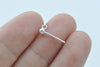 4 pcs (2 Pairs) 925 Sterling Silver Ball Earring Stud Post With Open/Closed Loop