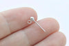 4 pcs (2 Pairs) 925 Sterling Silver Ball Earring Stud Post With Open/Closed Loop