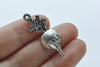 10 pcs of Antique Silver Radish Carrot Charms 12x34mm A440