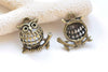 6 pcs Antique Bronze Filigree  Owl Pendants Charms 22x25mm A6197