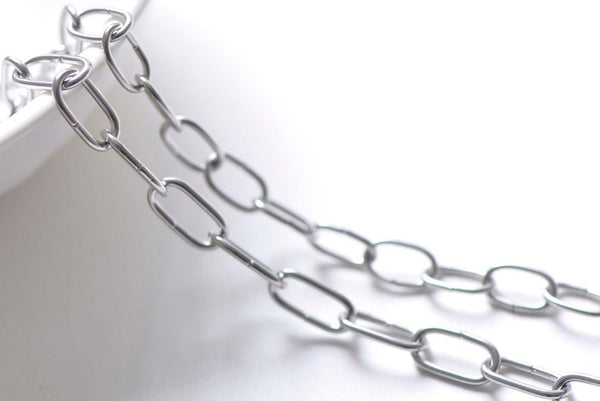 6.6ft (2m) 304 Stainless Steel Oval Chain Link Size 6x9.5mm/6x11.5mm