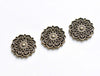 10 pcs Antique Bronze/Silver Flower Charms 20mm