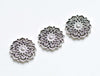 10 pcs Antique Bronze/Silver Flower Charms 20mm