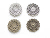 10 pcs Antique Bronze/Silver Flower Charms 20mm