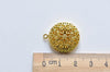 Filigree Round Photo Locket Charms Pendants 20mm Set of 5