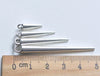 10 pcs of Antique Silver Metal Pin Spikes Charms 15mm/25mm/35mm/50mm