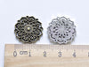 10 pcs Antique Bronze/Silver Flower Charms 20mm