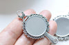 2 pcs Antique Silver Traditional Hand Mirror Pendant 31.5x58mm A8904