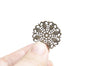 10 pcs Antique Bronze Filigree Flower Stampings 25mm