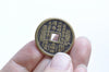 10 pcs Antiqued Bronze SUPER Thick Traditional Chinese Bagua Amulet Charms 25.5mm A924