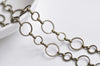 3.3 ft (1m) of Brass Round Circle Link Loops Chain