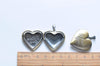 2 pcs of Antique Bronze Brass I Love You Heart Photo Locket A3567