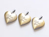 2 pcs of Antique Bronze Brass I Love You Heart Photo Locket A3567