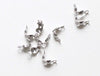 50 pcs of Stainless Steel Fold Over Bead Tips Connectors