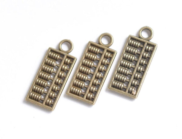 10 pcs of Antique Bronze Chinese Abacus Pendants Charms 10x20mm