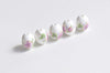 10 pcs of Hand Painted Oval Ceramic Beads 13x16mm