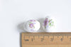 10 pcs of Hand Painted Oval Ceramic Beads 13x16mm