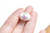 10 pcs of Hand Painted Oval Ceramic Beads 13x16mm