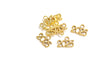 50 pcs New Year 2025 Charms Shiny Gold/Antique Silver/Antique Bronze