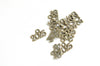 50 pcs New Year 2025 Charms Shiny Gold/Antique Silver/Antique Bronze