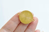 Shiny Gold Round Cameo Base Setting Connector Set of 10