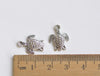 10 pcs Antique Silver Sea Turtle Charms Pendants Jewelry 13x16mm