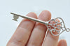 6 pcs of Antique Silver Large Key Pendants Charms 22x68mm