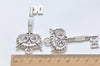 6 pcs of Antique Silver Owl Key Pendants Charms 29x60mm