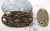 Accessories - 10 Pcs Of Antique Bronze Three Birds Oval Connector Charms 19x37mm A259