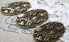 Accessories - 10 Pcs Of Antique Bronze Three Birds Oval Connector Charms 19x37mm A259