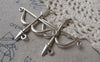Accessories - 10 Pcs Of Antique Silver Bow And Arrow Connectors Charms Pendants 46x47mm A7077