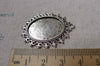 Accessories - 10 Pcs Of Antique Silver Oval Cameo Base Settings Match 18x25mm Cabochon A7279