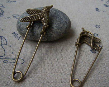 Extra Large 80mm Antique Brass/copper Safety Pins Kilt Pins Brooch for  Beading Basic Vintage Pins Horse Blanket Pins-6pcs -  Hong Kong