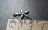 Accessories - Starfish Charms Antique Silver Pendants 16x20mm Set Of 20 Pcs A1754