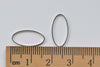 50 pcs Seamless Oval Rings Platinum White Gold Tone Gemetric Shapes