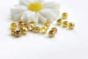 200 pcs of Gold Tone Brass Crimp Beads 3mm A4143