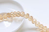 Champagne Gold Faceted Rondelle Crystal Glass Abacus Beads 8x10mm