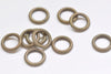 Antique Bronze/Silver Textured Coiled Ring Connectors 13mm