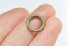 Antique Bronze/Silver Textured Coiled Ring Connectors 13mm