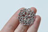 Antique Silver Snowflake Connectors Embellishments Charms 29mm Set of 10 A7577