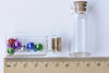 10 pcs Clear Glass Bottles Empty Vials Jars With Corks A8615