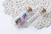 10 pcs Clear Glass Bottles Empty Vials Jars With Corks A8615