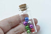 10 pcs Clear Glass Bottles Empty Vials Jars With Corks A8615