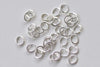 100 pcs Shiny Silver Oval Jump Rings Size 4x5mm 22G A8681