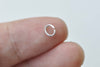 100 pcs Shiny Silver Oval Jump Rings Size 4x5mm 22G A8681