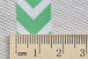 Green Washi Tape/ Chevron Translucent Japanese Masking Tape 15mm Wide x 10M A12860