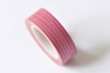 Pink Lines Stripes Adhesive Washi Tape 15mm Wide x 10M Roll A12458